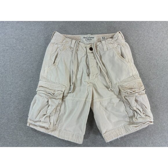 Abercrombie Fitch Distressed Cargo Shorts‎ (Men's Size 31) Tan 10